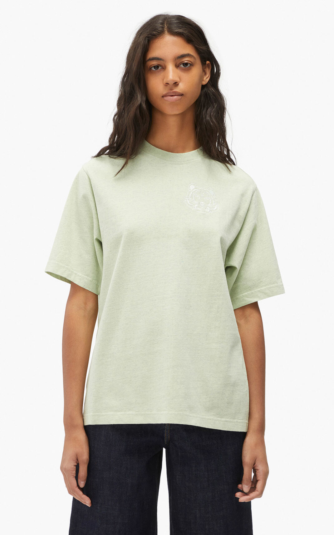 T Shirt Kenzo RE/relaxed casual Femme Vert | FRBI-94258